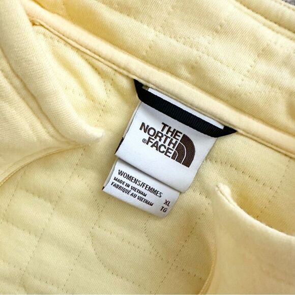 The North Face Women's Longs Peak Quilted ½ Zip Sweatshirt in Yellow Size XL - Picture 8 of 12